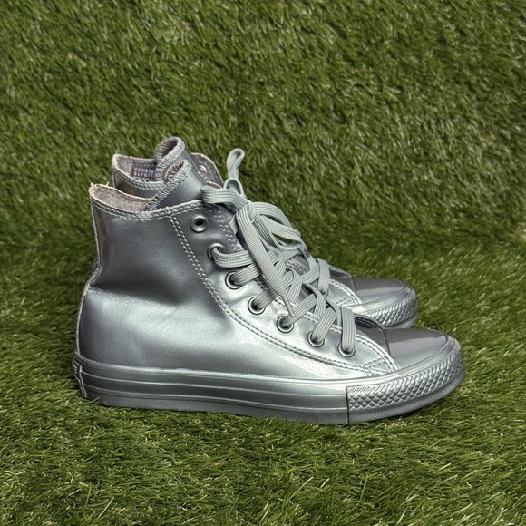 Converse Shoes - Converse Chuck Taylor All Star Metallic High Top Silver Women 5.5 157630C